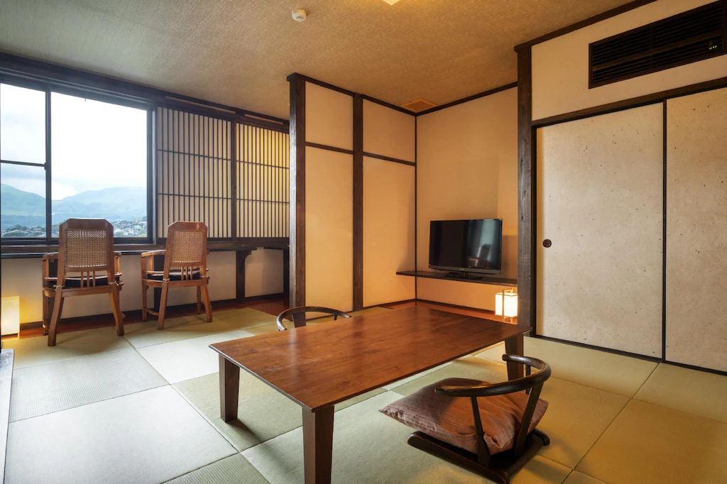 九洲溫泉住宿 都松庵由布院溫泉飯店 RINDO 房間